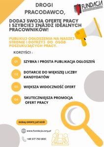 DODAJ SWOJĄ OFERTĘ PRACY- ZNAJDŹ IDEALNYCH PRACOWNIKÓW SZYBCIEJ! (1)